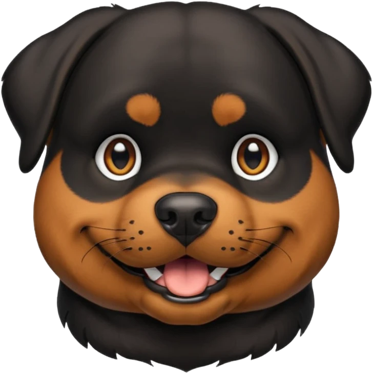 Rottweiler hoofd blij emoji