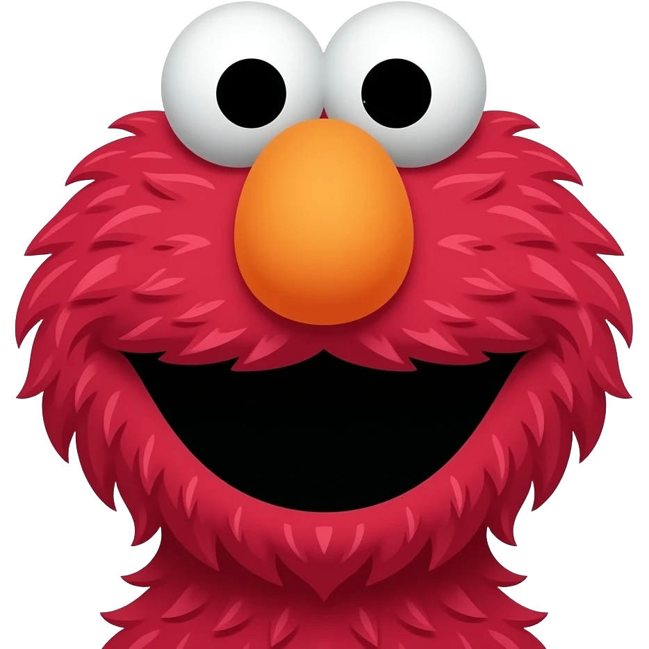 #B00400 red Elmo/ #FFA500 orange nose/ sesame Street emoji