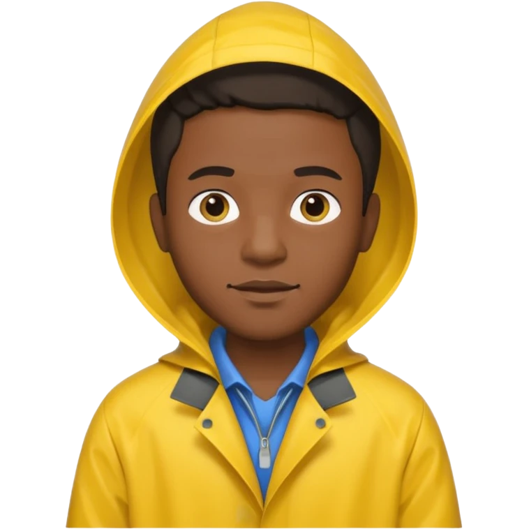 Raincoat Pedestrian black man emoji