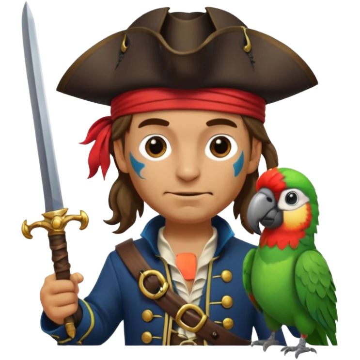 pirate with a parrot emoji