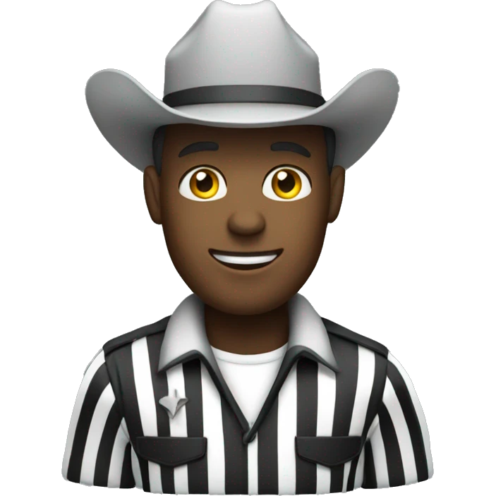 A referee with a cowboy hat on emoji