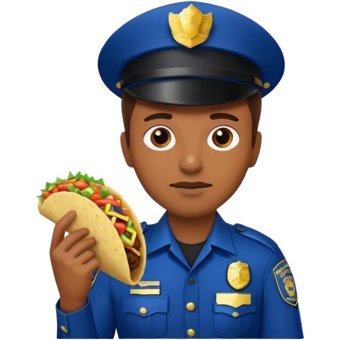 police holding taco emoji