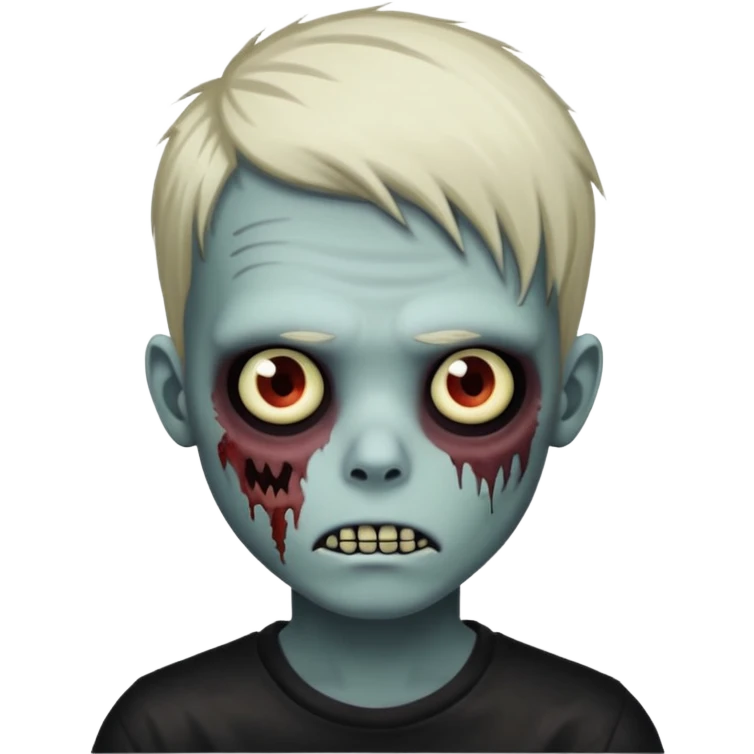 zombie boy with emo hair emoji