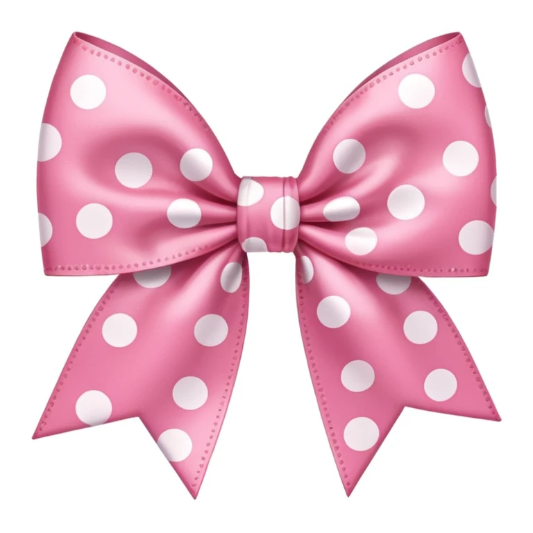 sakura bow with polka dot pattern emoji