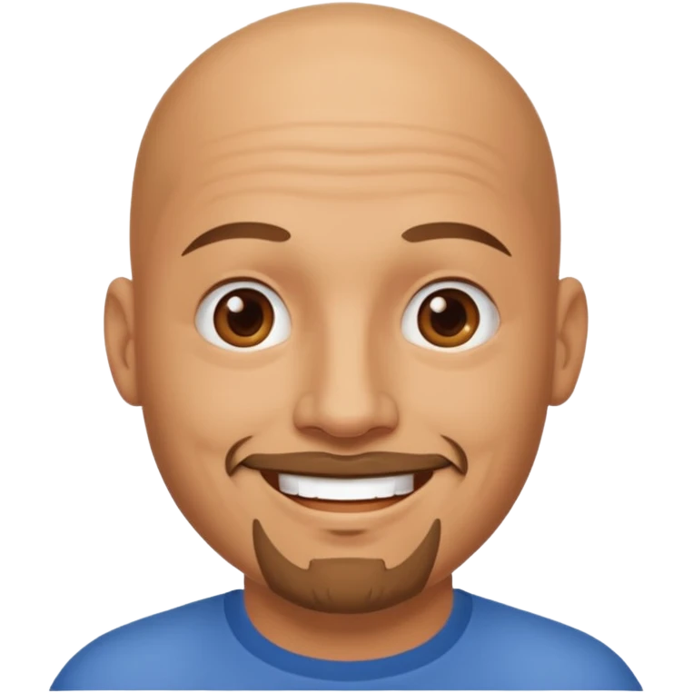 лысый мужчина с бородой-эспаньелкой emoji
