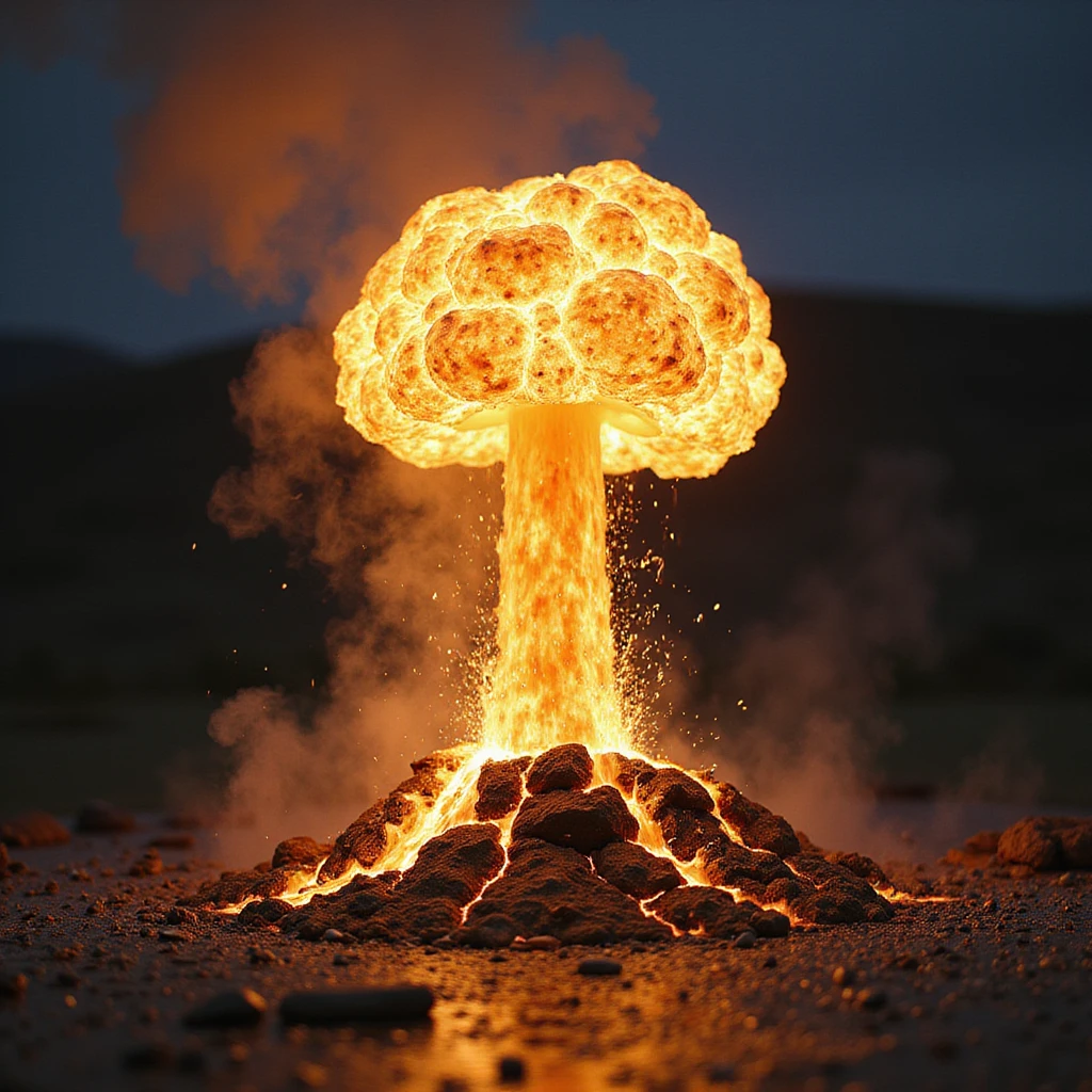oil geyser erupting, realistic style, dramatic splash emoji