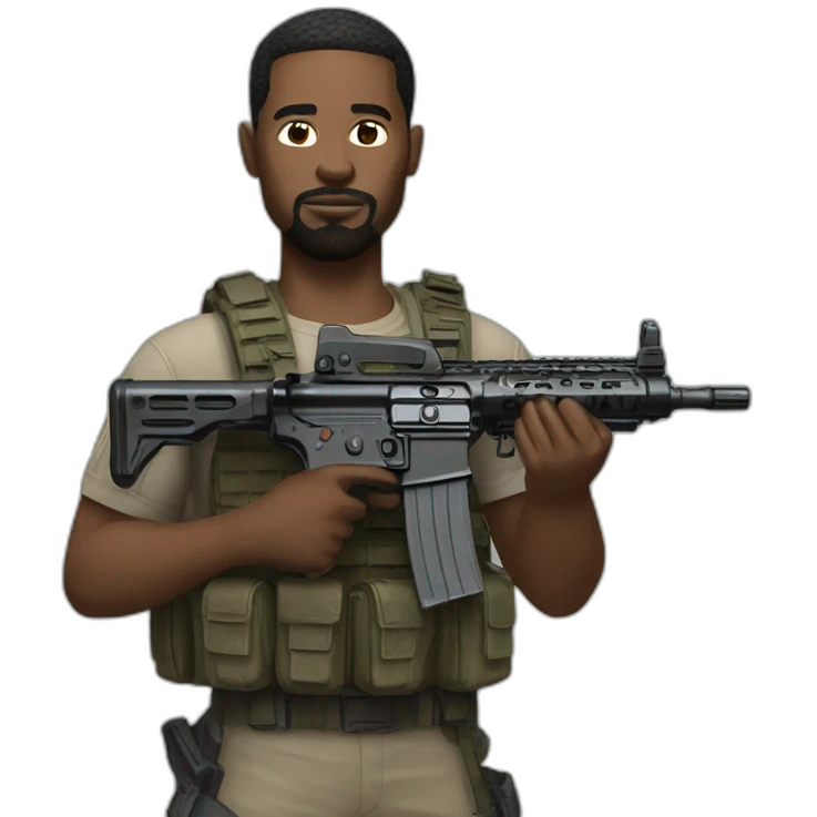 man with hk416 emoji