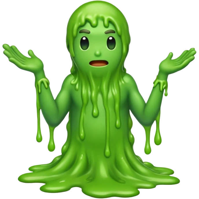 Guy barfing green slime full body emoji