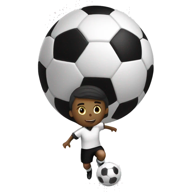 Soccer ball White and black soccer player score emoji