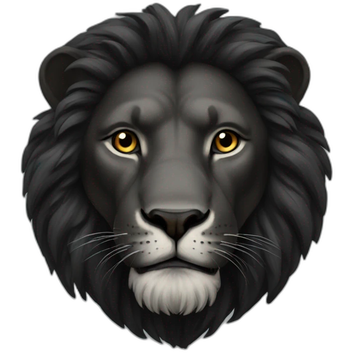black lion emoji