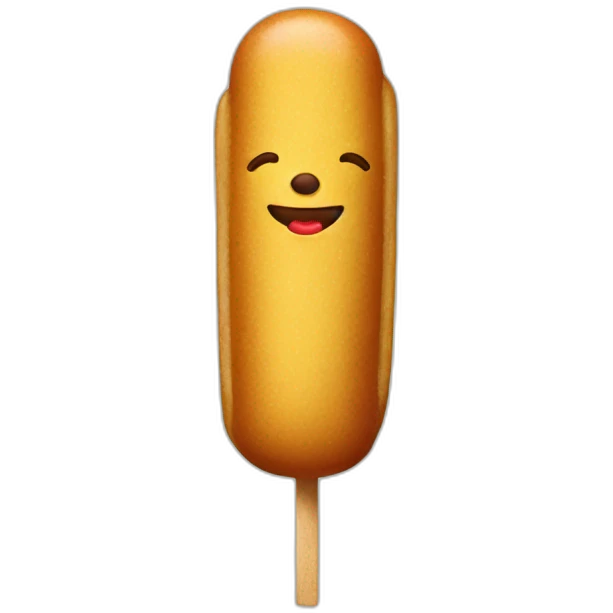 Corndog on stick emoji