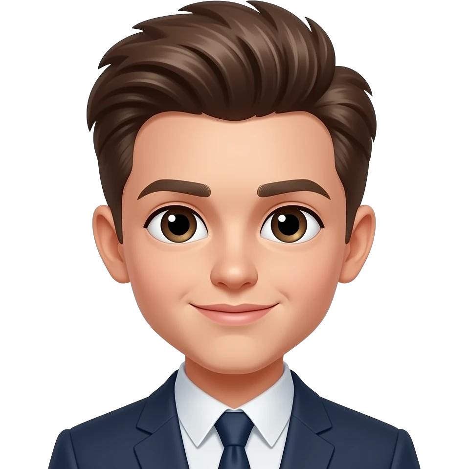 a boy with stylish hairs look like a celeberity emoji