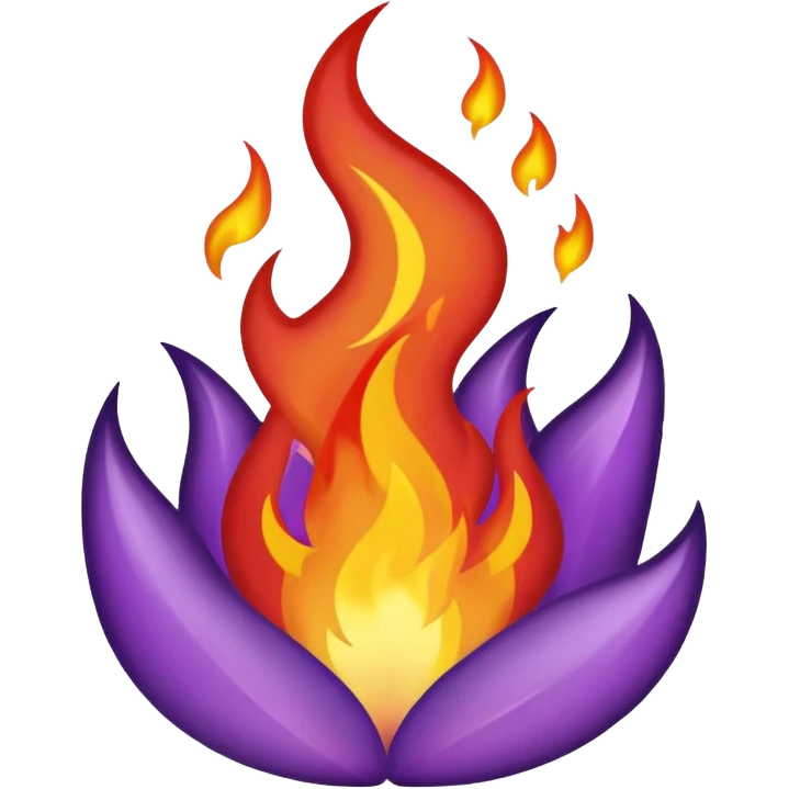 plain purple fire emoji