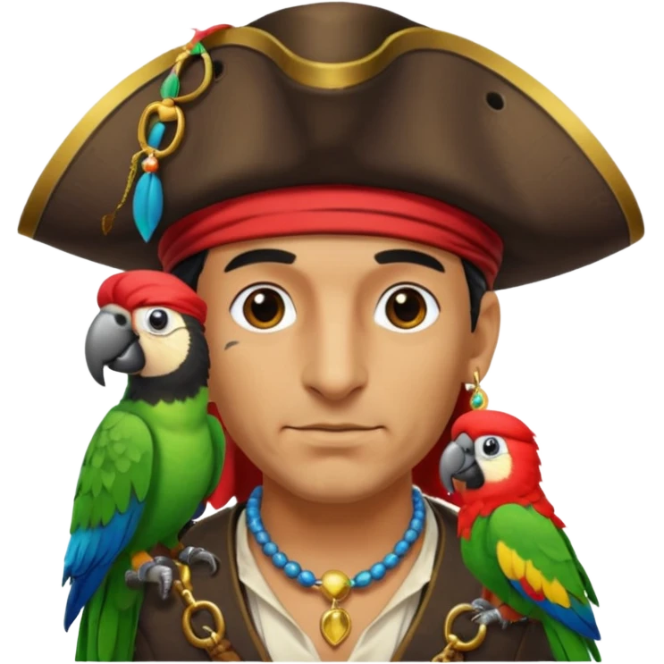 pirate and parrot emoji