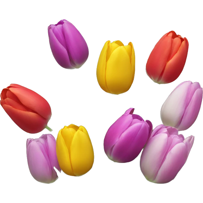 colourful tulips emoji