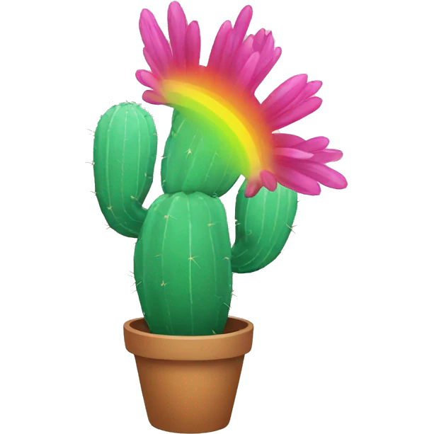 rainbow cactus emoji