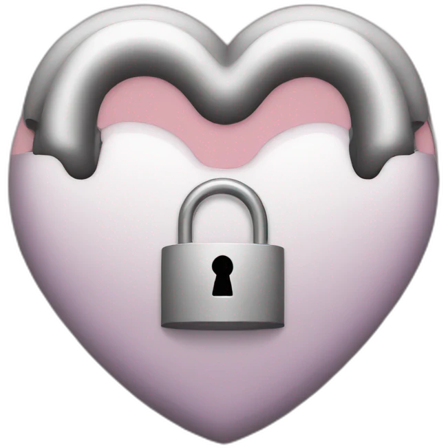 Lock in heartshape emoji