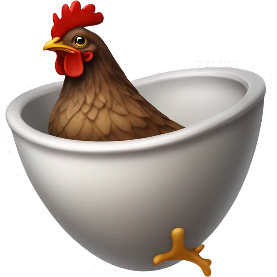 LITTLE CHICKEN IN THE SANITARY VESSEL emoji