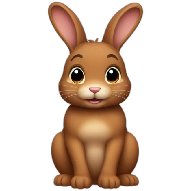 Brown Bunny shy emoji
