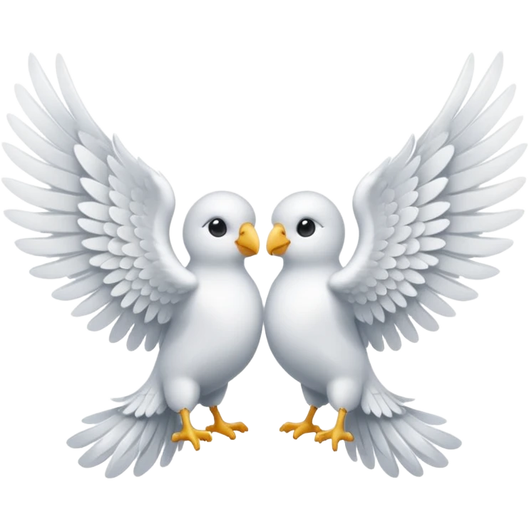 Two white wings together emoji