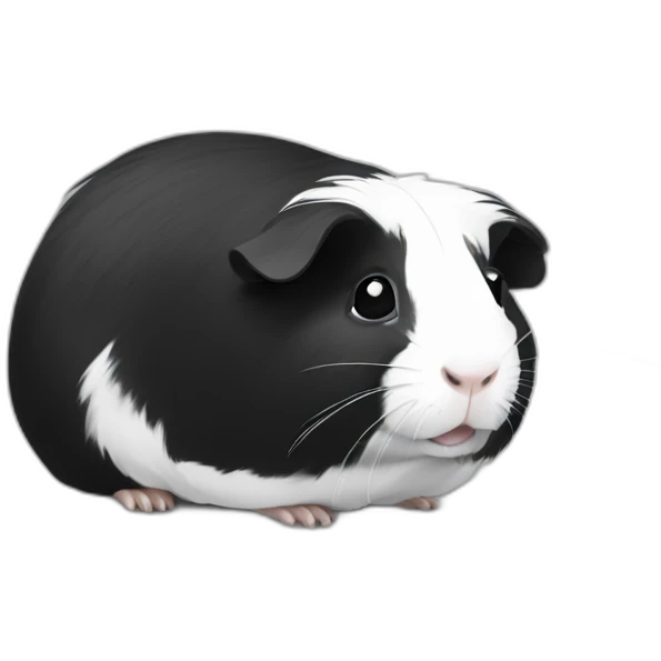 Guinea pig black and white emoji