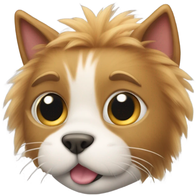 Half dog half cat emoji