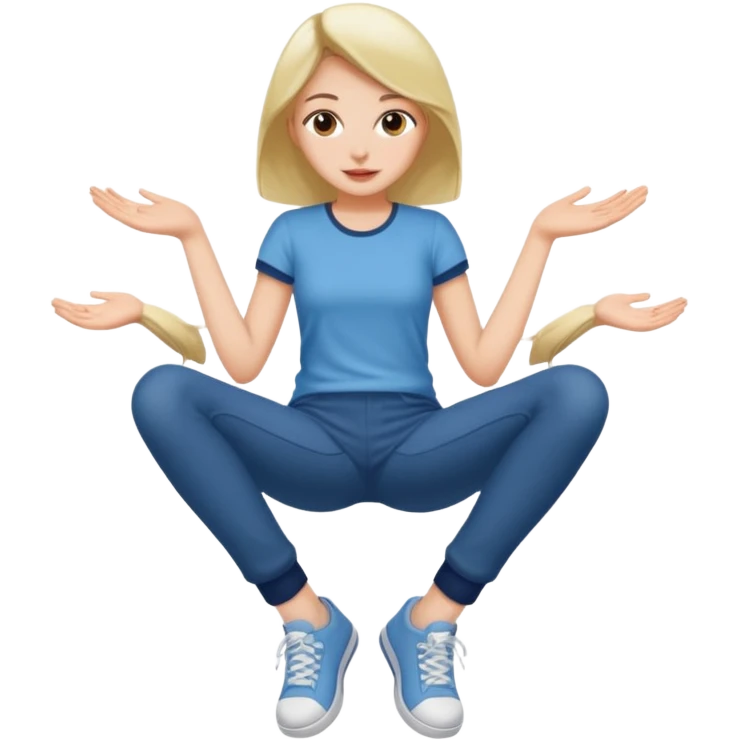 Naked girl spreading legs emoji