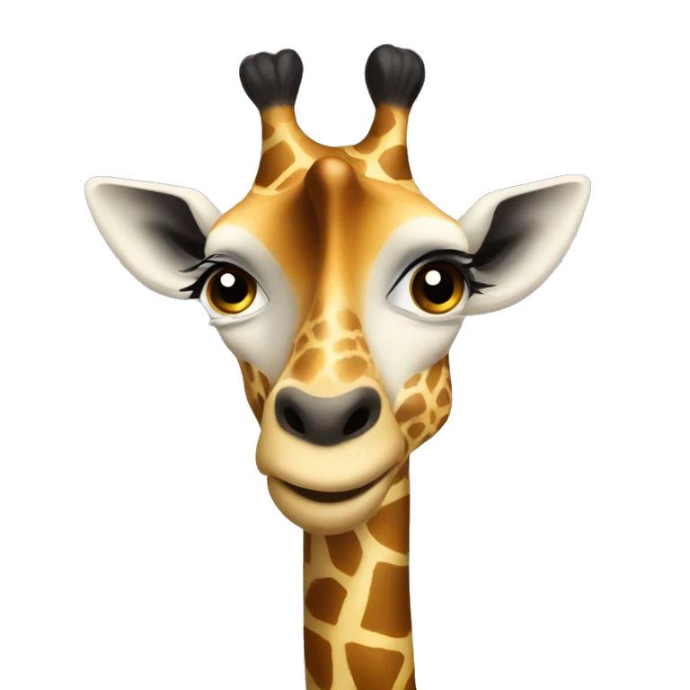 una giraffa che va su una mot emoji