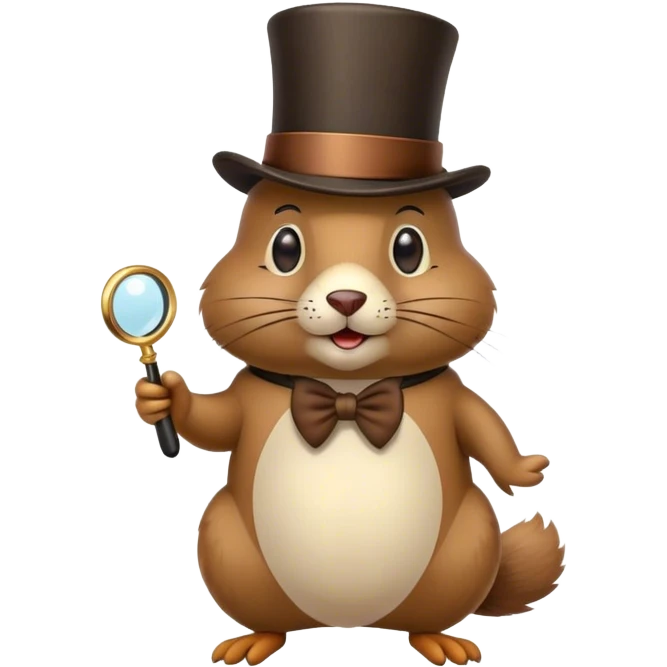 Gopher with a top hat emoji