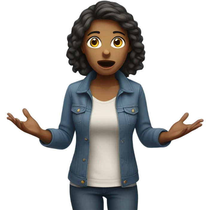 shocked Woman (full-body) (hands raised)  emoji