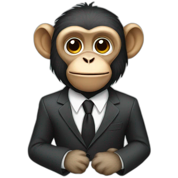 Monkey with suit emoji