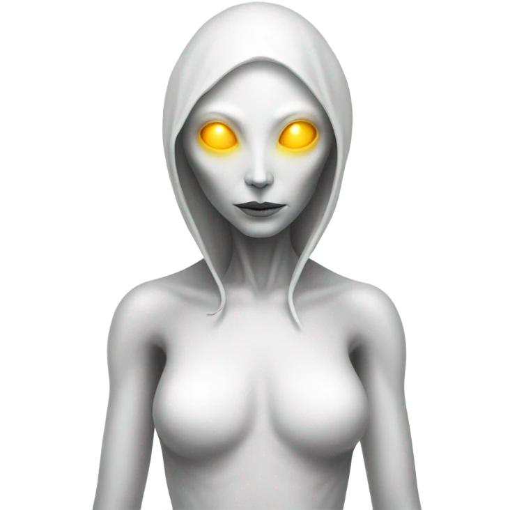 a white alien woman full body emoji