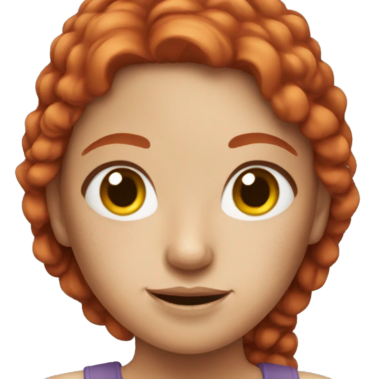Girl with red hair and freckles  emoji