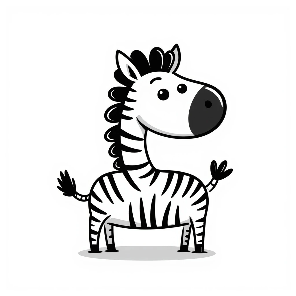 zebra hand drawn doodle style emoji