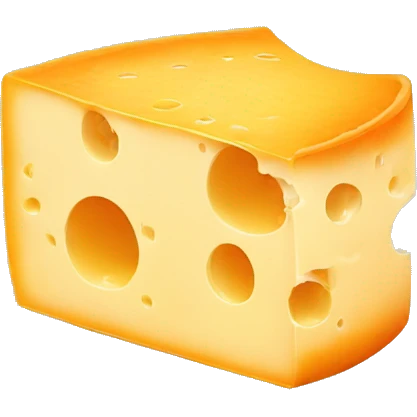Orange cheese without holes emoji