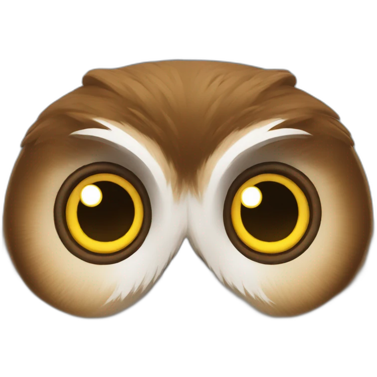 owl with long brown hair emoji