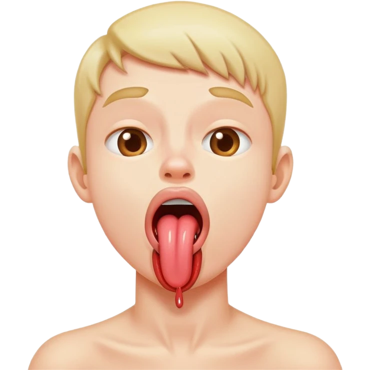 Someone choking themselves with younger sticking out i’m not harmful way emoji