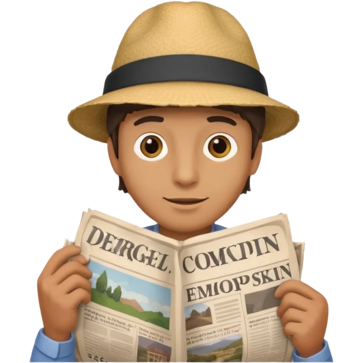 man with rolled newspaper emoji