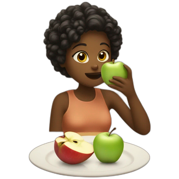 eve eats the apple emoji