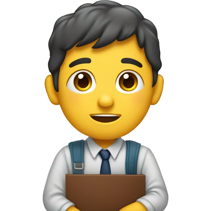 Niño aburrido en la escuela emoji