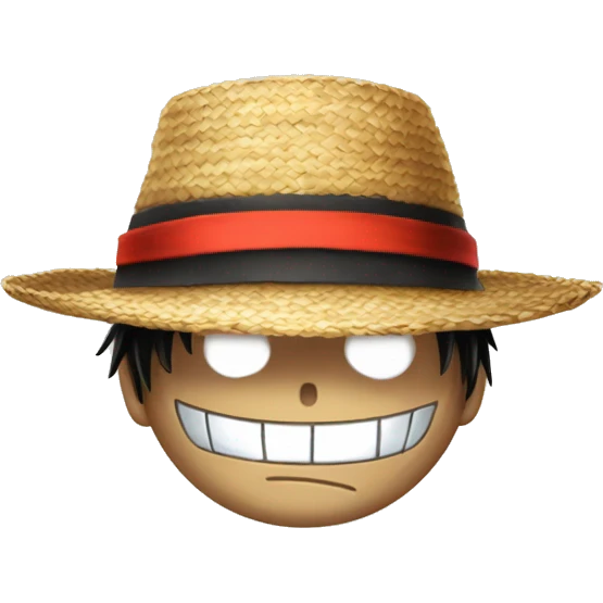 Chapeau de paille de luffy dans one piece  emoji
