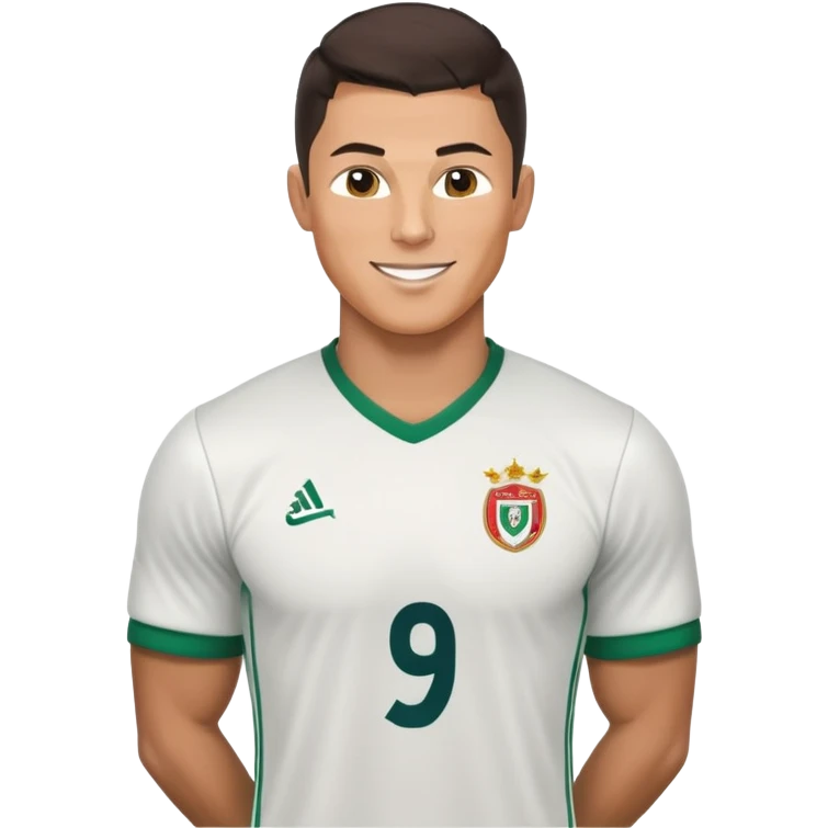portrait of a famous soccer player resembling Cristiano Ronaldo emoji