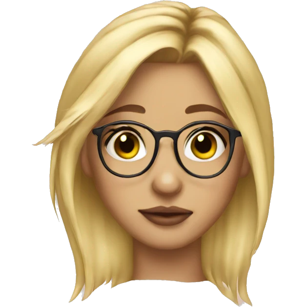 Blonde girl nose ring glasses pretty emoji