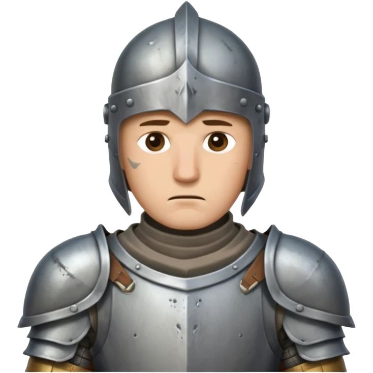 A sad knight  emoji