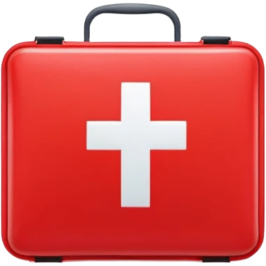 red first aid kit with white cross emoji