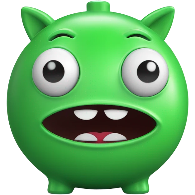 alien green piggy bank money  emoji