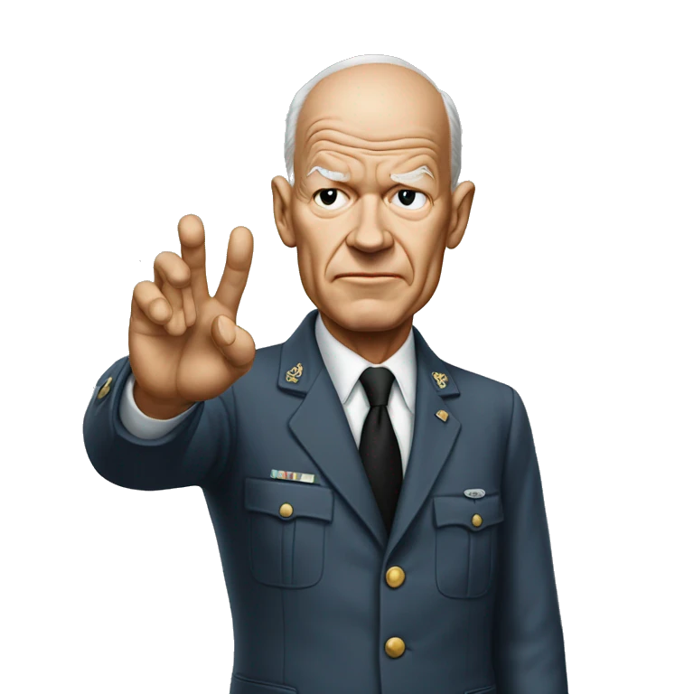eisenhower photorealistic Gesturing no emoji