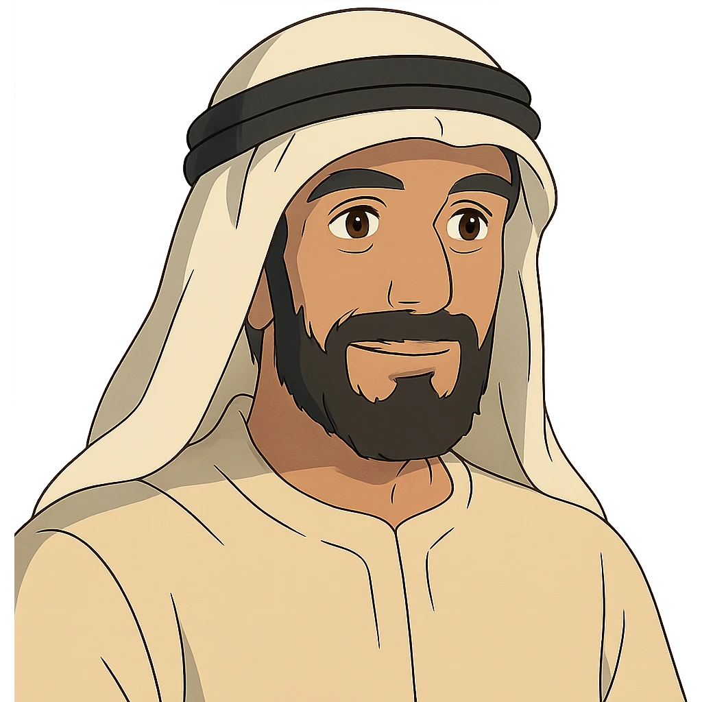 arab man in ghibli style emoji
