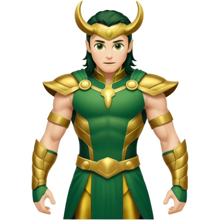comic book style loki, whole body emoji