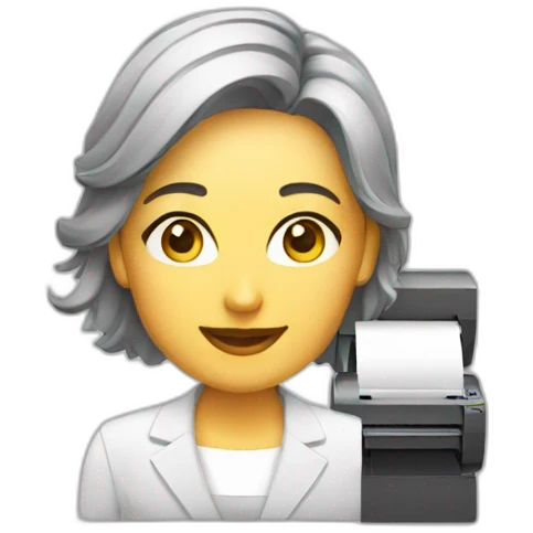printer as woman emoji